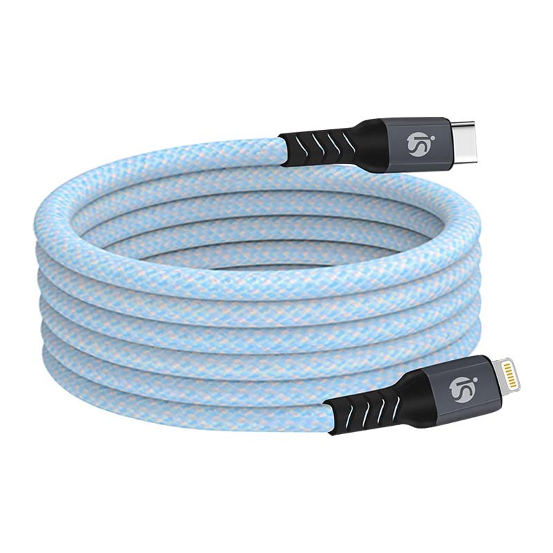 USB-C - USB-C Cable magnético, en espiral color negro