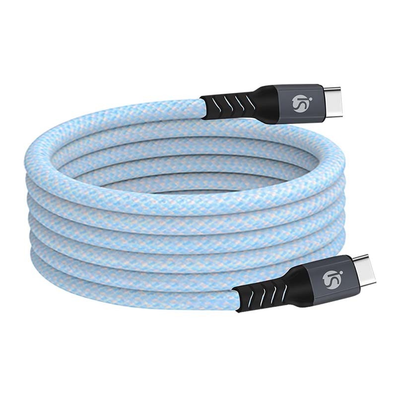 USB-C - USB-C Cable magnético, en espiral color negro