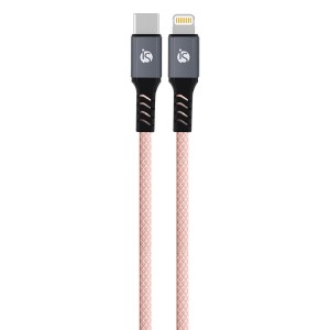 Cable USB-C Lightning rosa magnético
