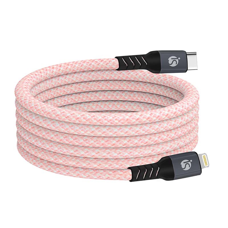 USB-C - USB-C Cable magnético, en espiral color negro