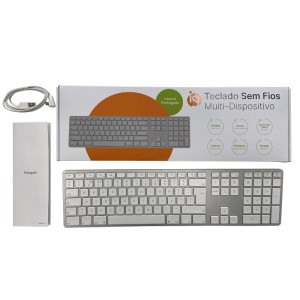 Embalaje del Teclado Inalámbrico Blanco