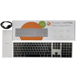 Embalaje del Teclado Inalámbrico Negro